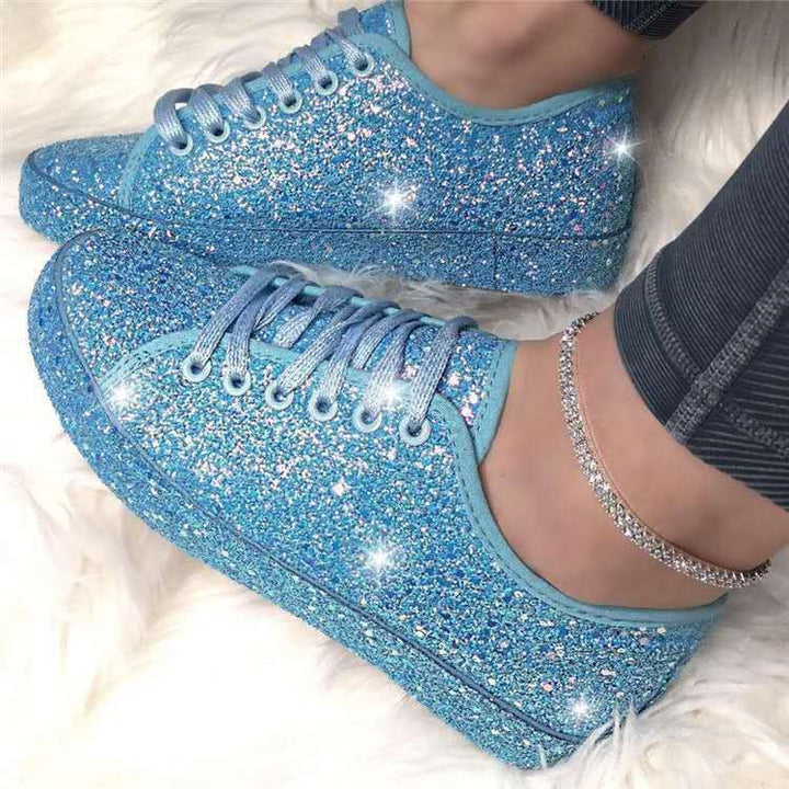 Ladies Sparkling Sneakers with Breathable Sole and Extra Comfort Lune London