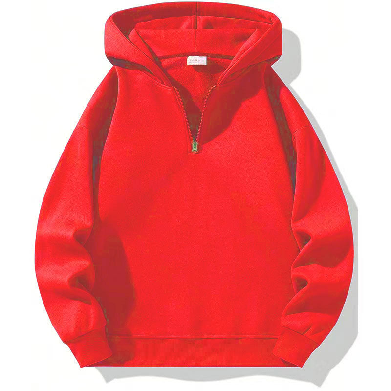 Women's hooded sweatshirt with short zipper and relaxed fit Lune London