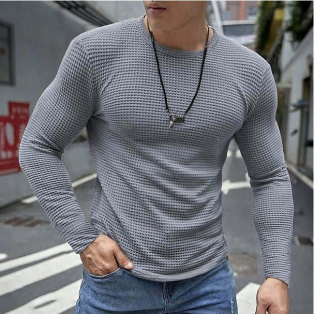 Men's long sleeve shirt in textured cotton blend Lune London