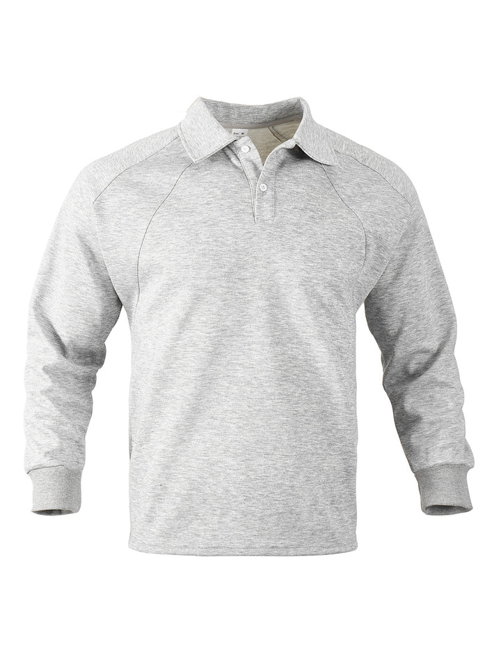 Long sleeve polo shirt for men in breathable material Lune London