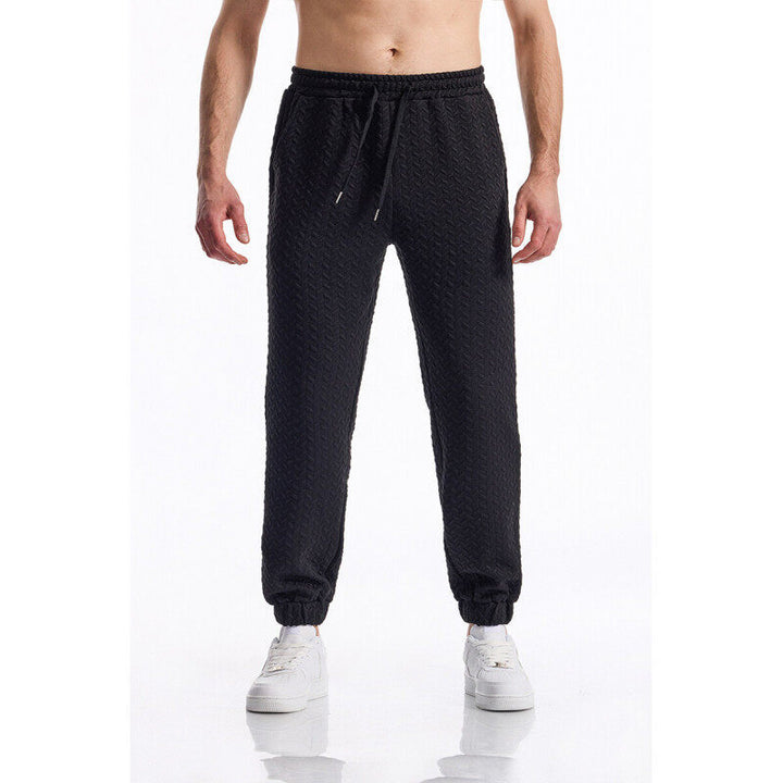 Chic and stylish men's leisure sports pants with textured design