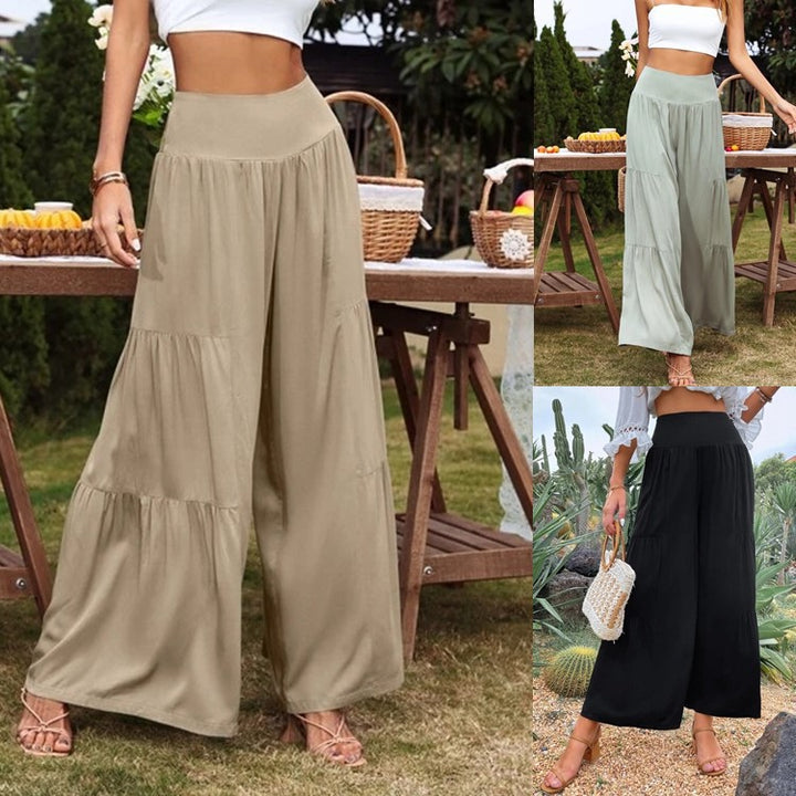 Loose summer pants for women with elastic waistband and fluid cut Lune London