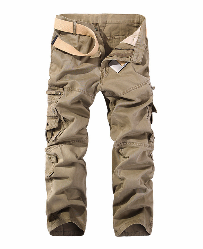 Men's cargo pants with multiple practical pockets and adjustable belt Lune London