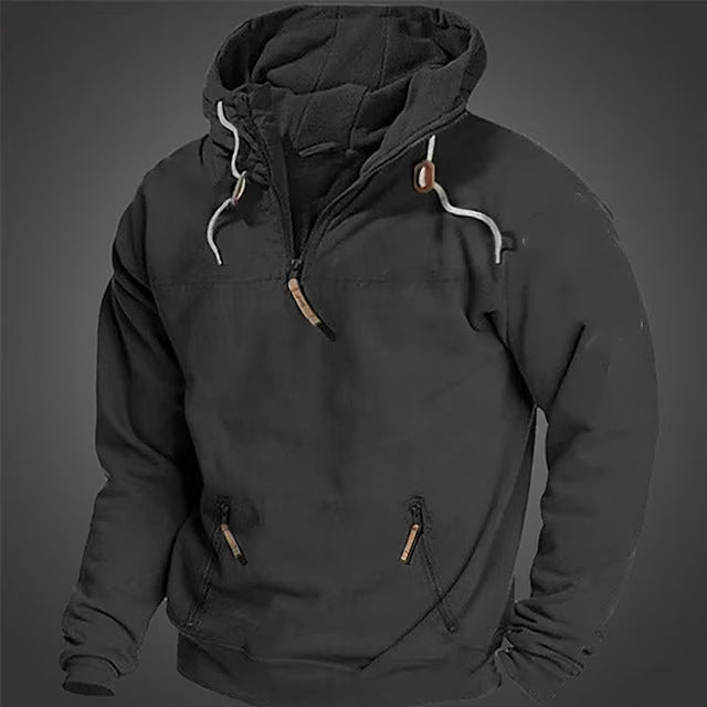 Windbreaker hoodie for men with practical pockets and eco-friendly material Lune London