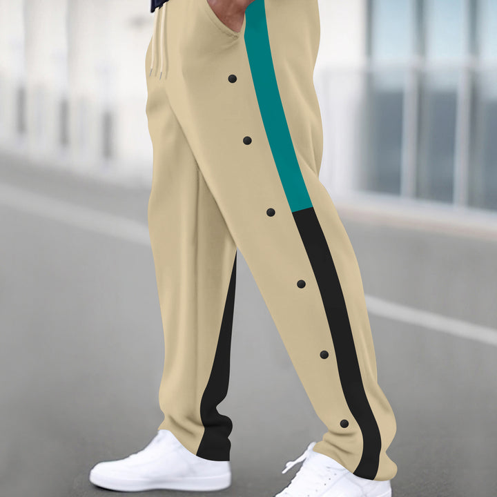 Sport training pants for men with buttons and elastic waistband Lune London