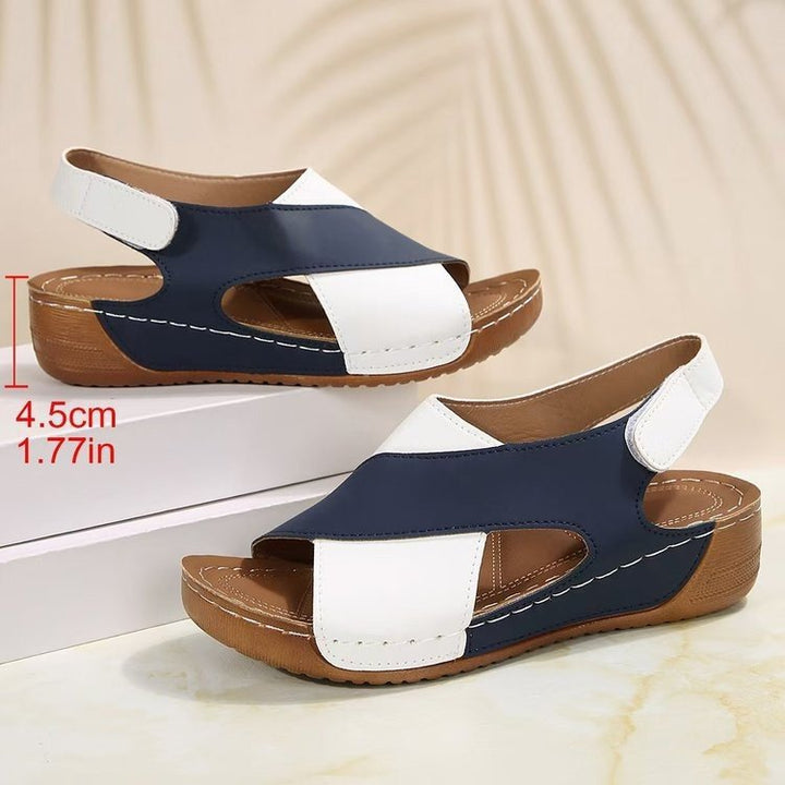 Elegant ladies sandals with decorative crossover straps and comfortable sole Lune London