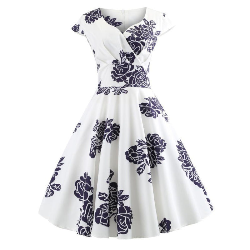 Robe portefeuille femme avec imprimé floral et jupe évasée Chic & Stil