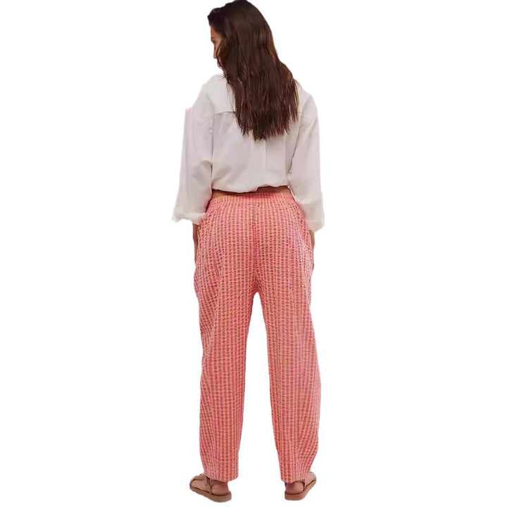 Women's fabric trousers with a loose fit and elastic waistband Lune London