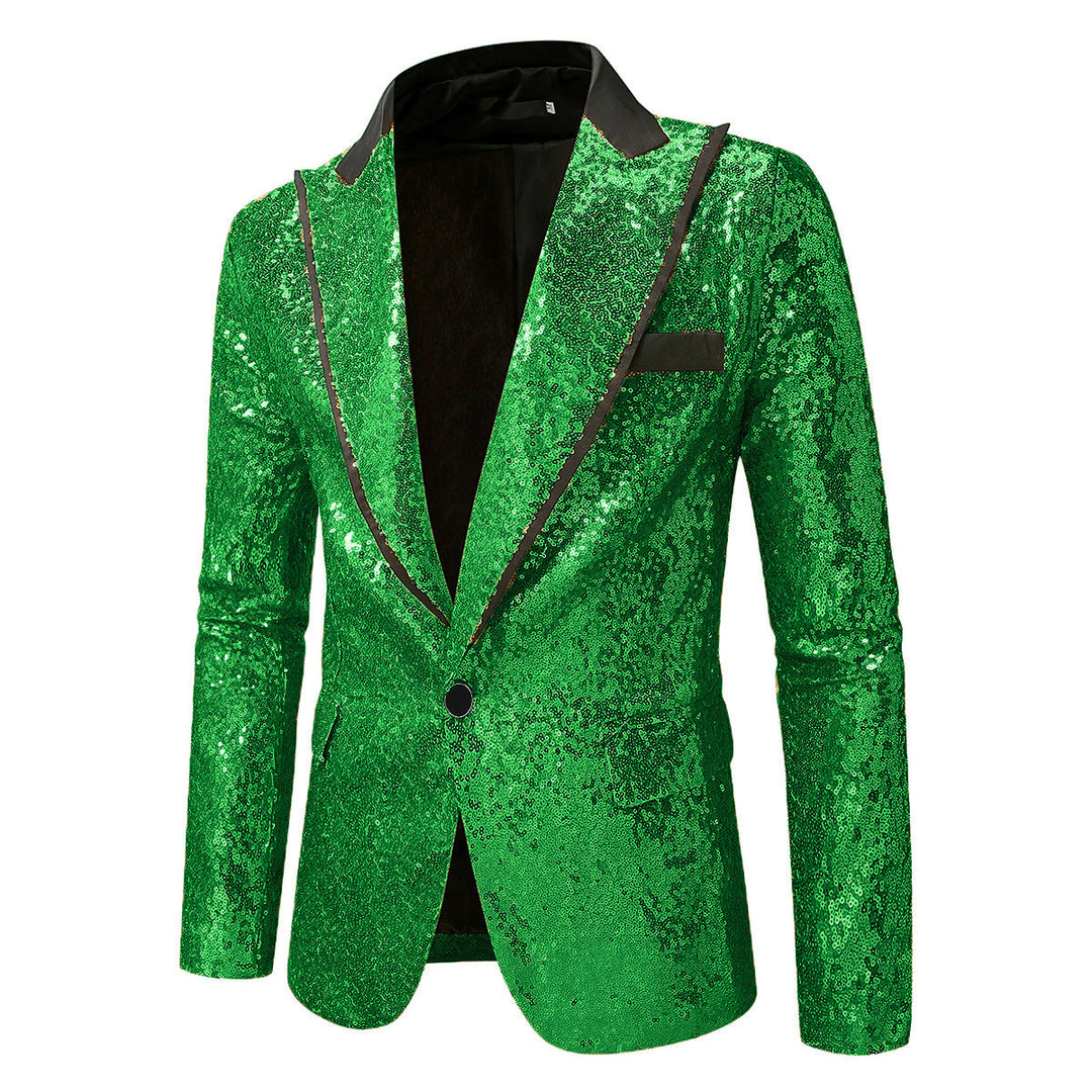 Men's Glittering Tuxedo Blazer Made Of High-Quality Satin Lune London
