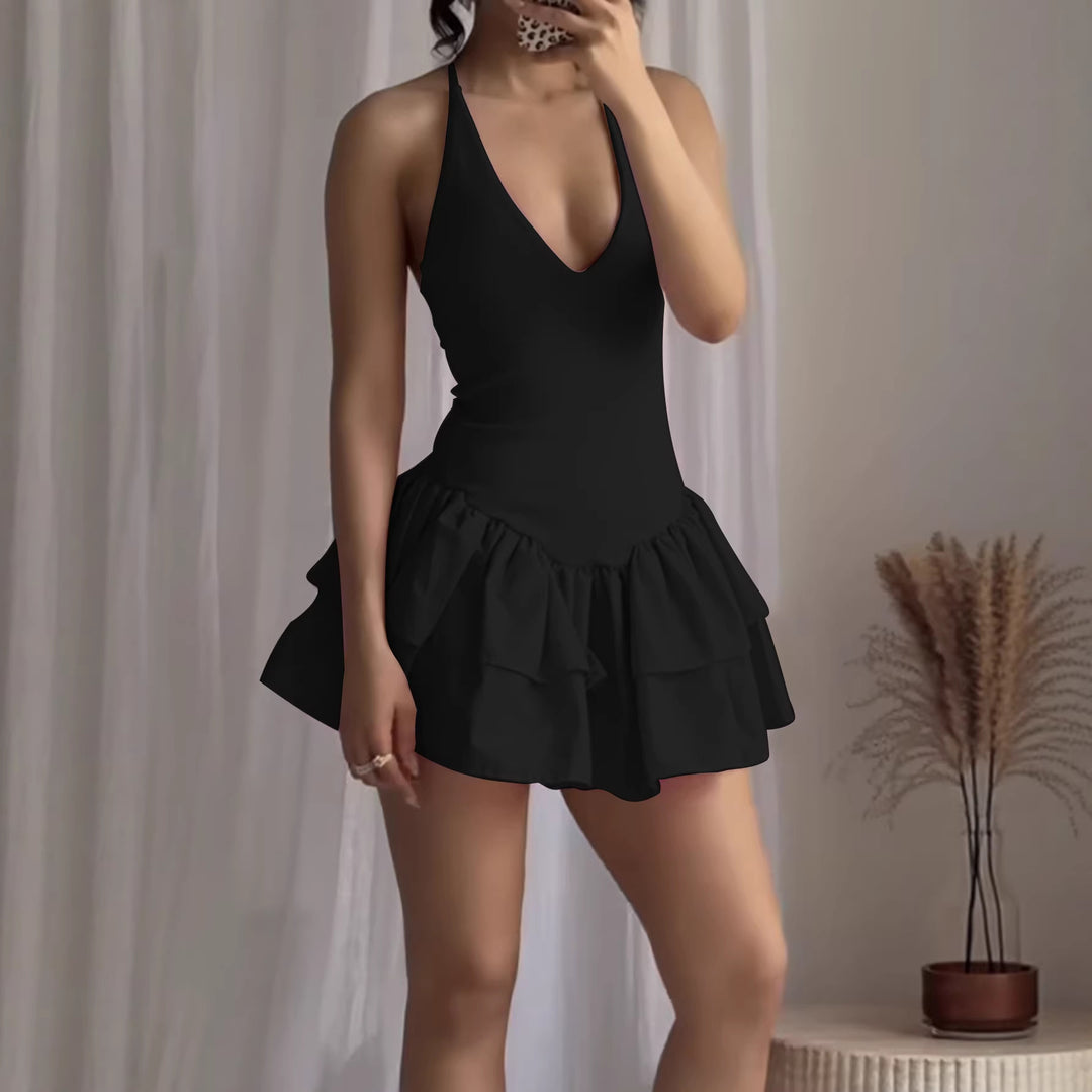 Women's Summer Mini Dress with Ruffled Trim Lune London