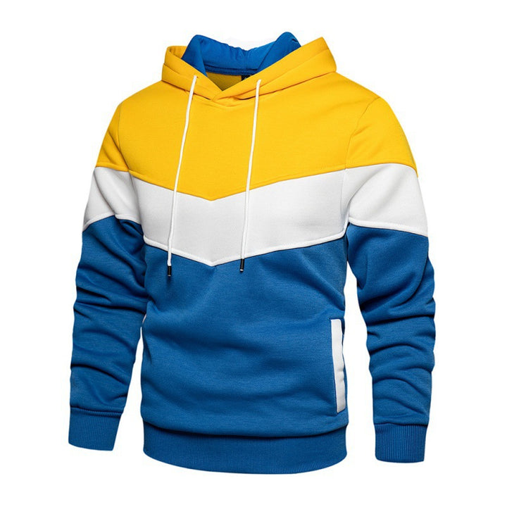 Men's hoodie with contrasting color blocks and a soft lining Lune London