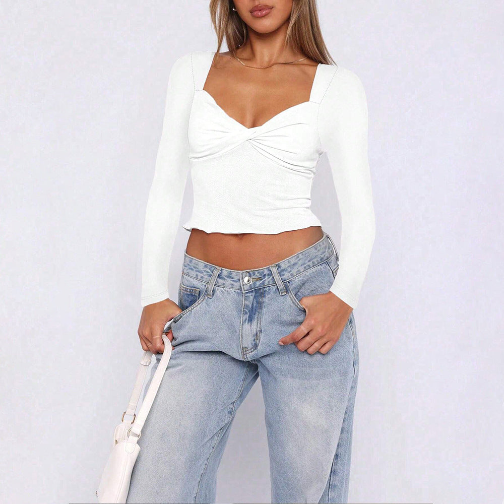 Top à manches longues pour femmes avec un design de volants exceptionnel Chic & Stil