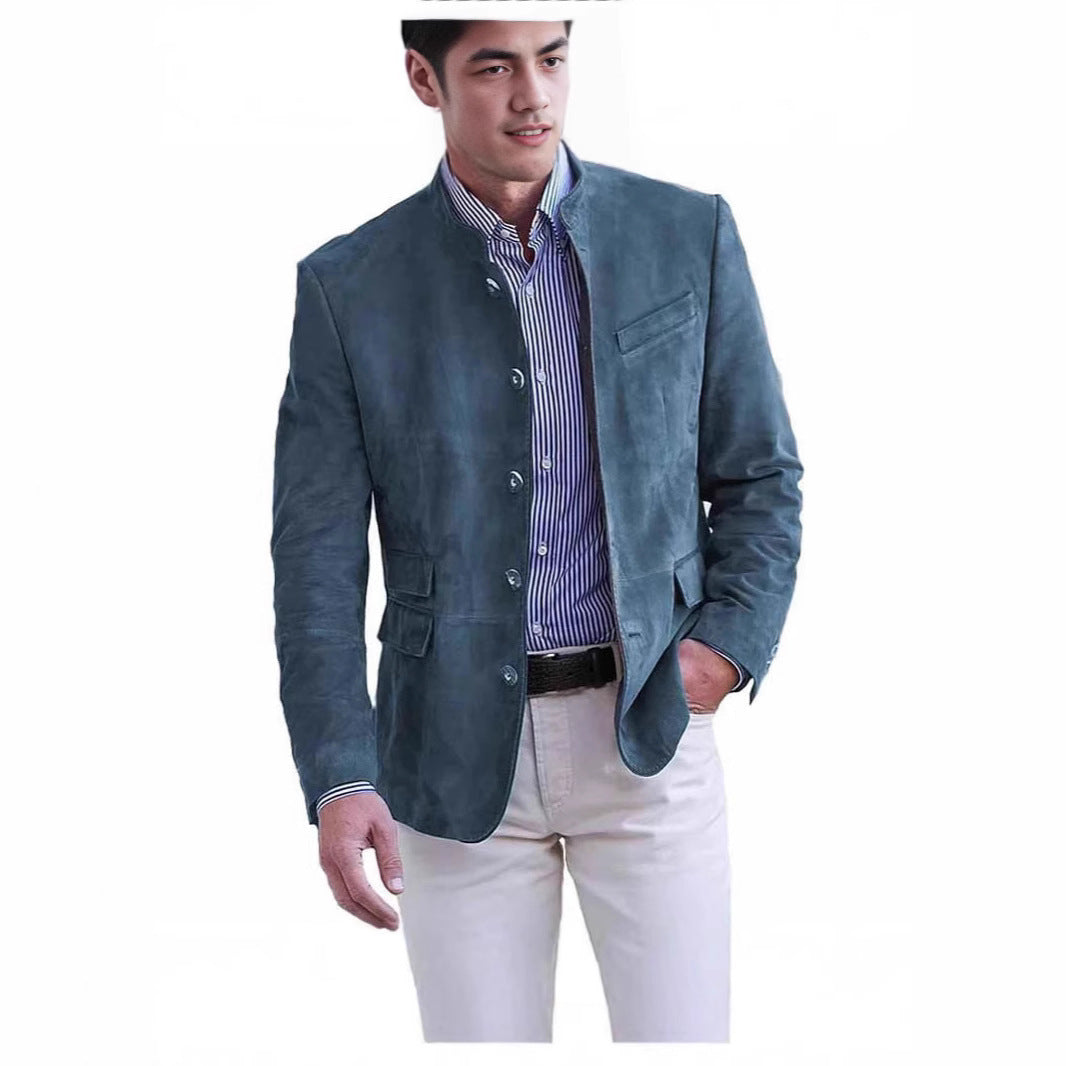 Elegant suede jacket for men with a modern cut and practical pockets Lune London