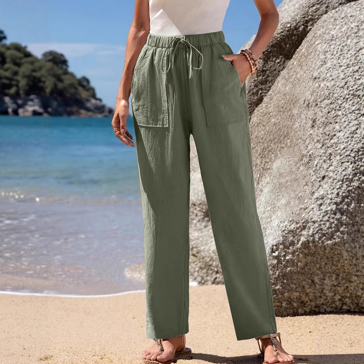 Women's beach pants, relaxed fit, with practical pockets and elastic waist Lune London