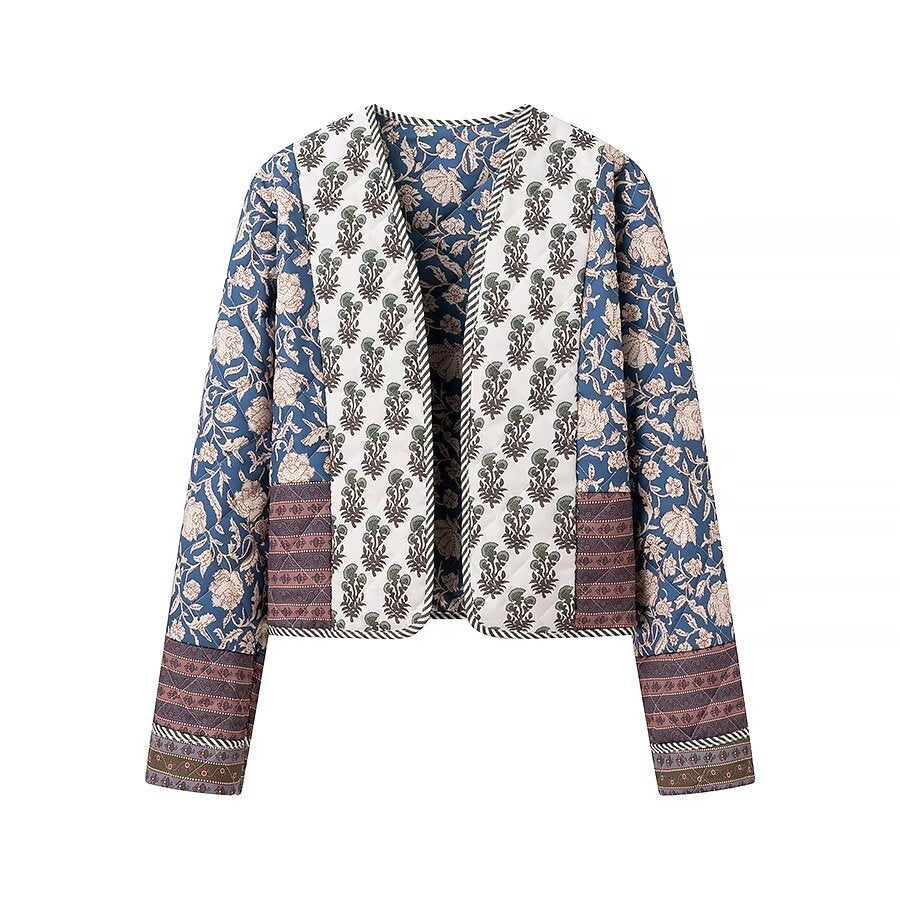 Veste kimono festive pour femmes avec motif floral et design ouvert Chic & Stil