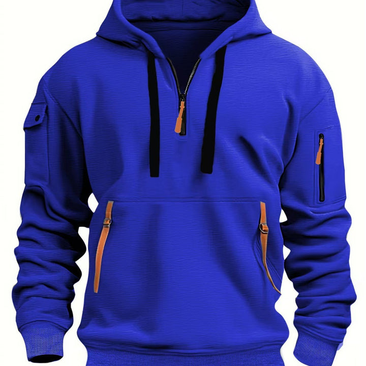 Men's functional hoodie with trendy zip pockets Lune London