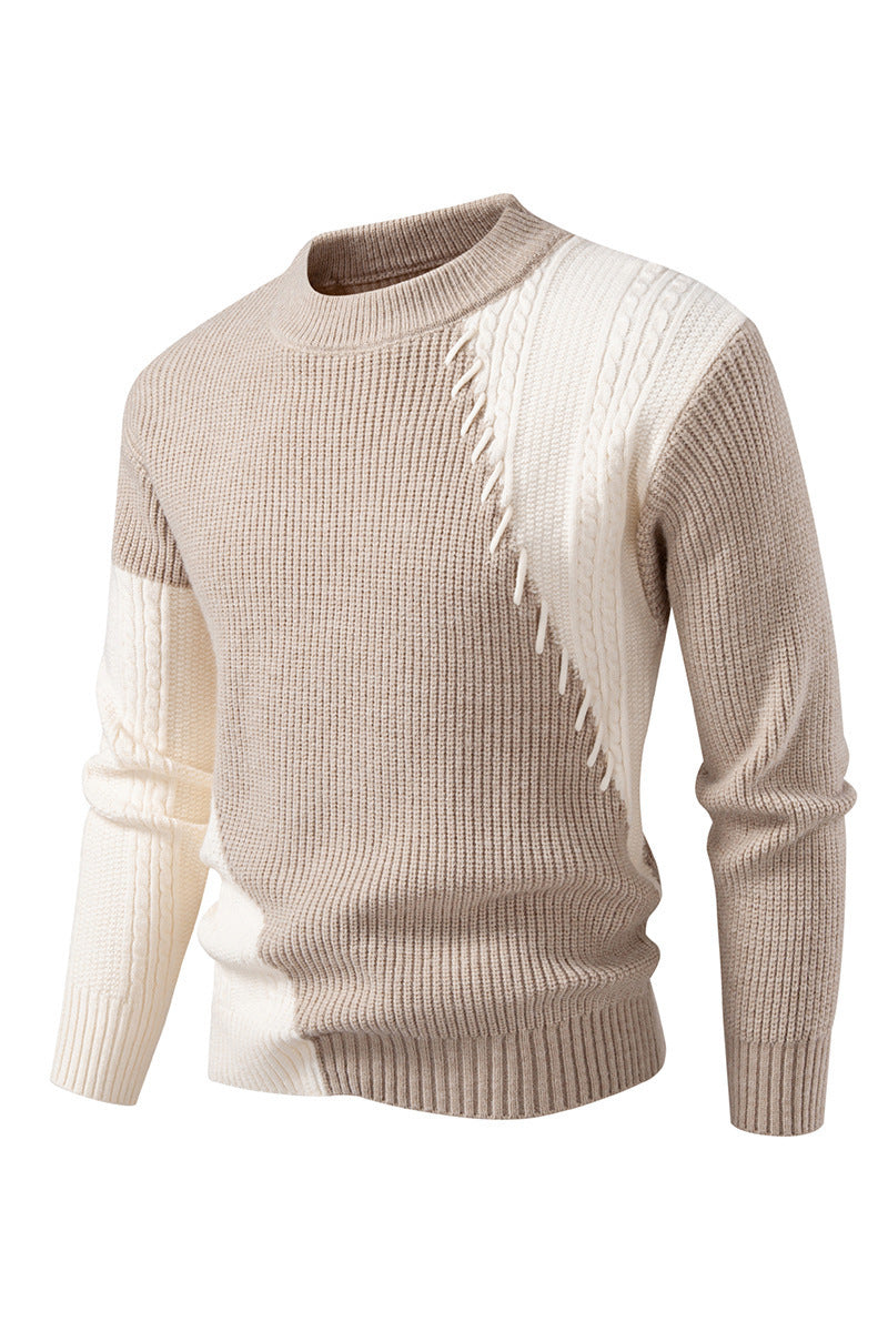 Elegant knitted sweater for men with a unique cable pattern and a modern design Lune London