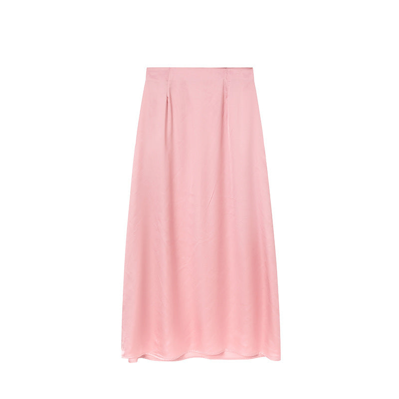 Chic Long Floor-Length Satin Maxi Skirt for Women and Style