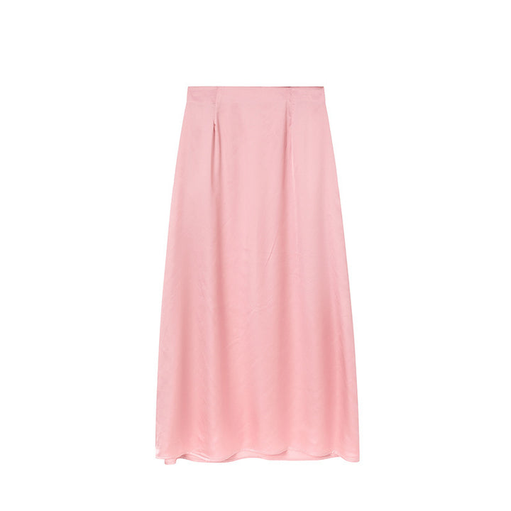 Chic Long Floor-Length Satin Maxi Skirt for Women and Style