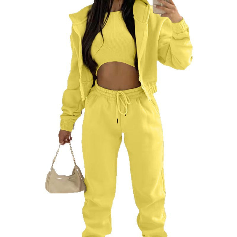 Women's Stylish Tracksuit with Casual Hoodie and Elastic Waistband Elements Lune London