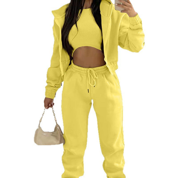 Women's Stylish Tracksuit with Casual Hoodie and Elastic Waistband Elements Lune London