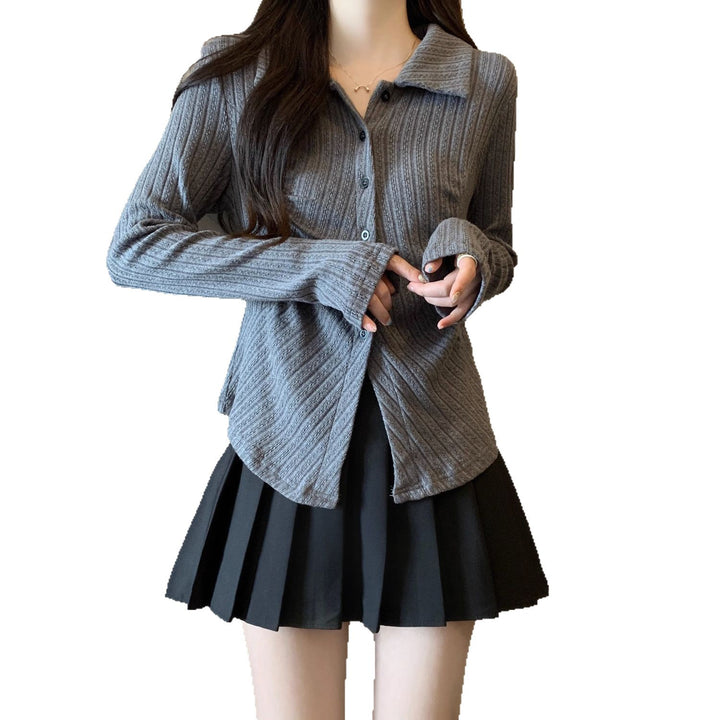 Blouse en tricot côtelé femme avec manches longues Chic & Stil