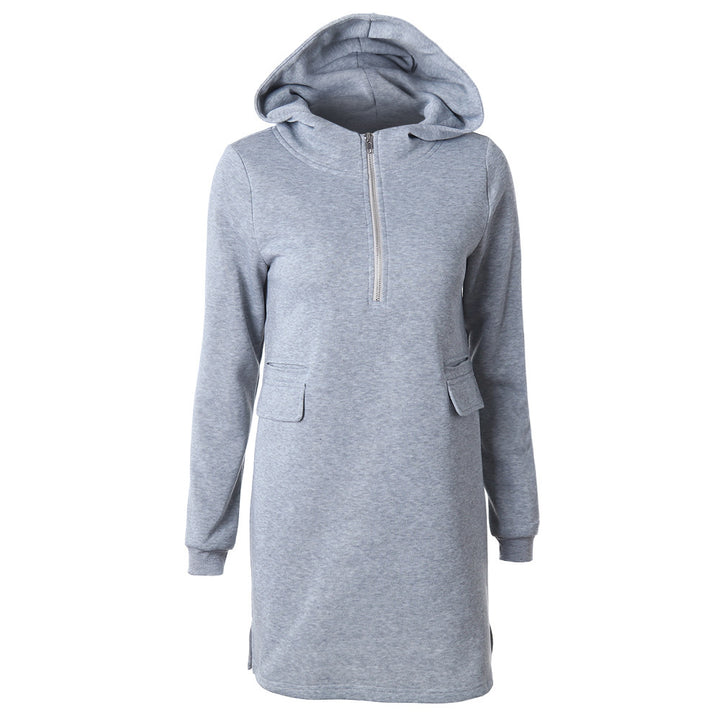 Lune London women's hooded zip sweat dress