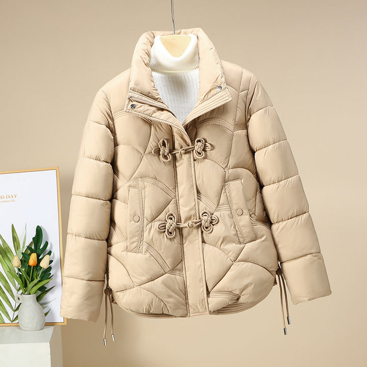 Ladies Trendy Padded Blouson Jacket with Practical Lacing Details Lune London