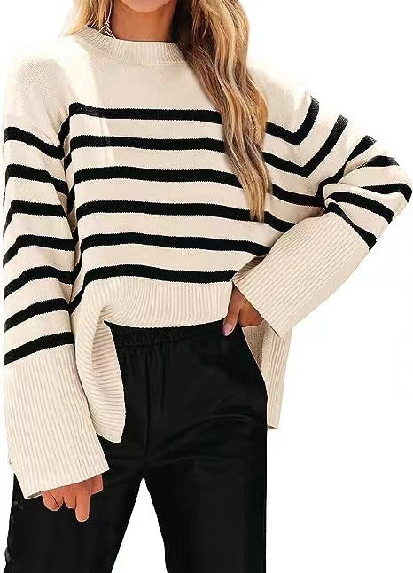 Women Striped Casual Sweater Loose Fit Lune London