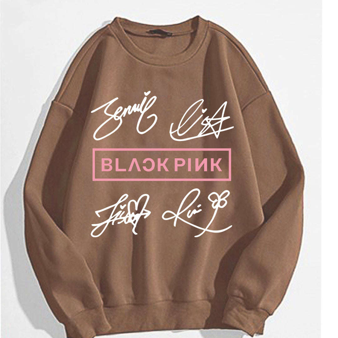 Women's casual sweatshirt with creative signature motif Chic & Stil