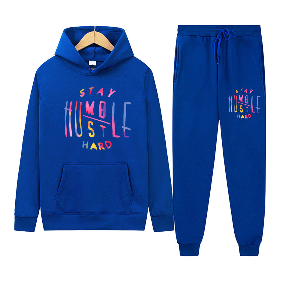 Women's sporty hoodie and jogger sweat outfit with motivational print Lune London
