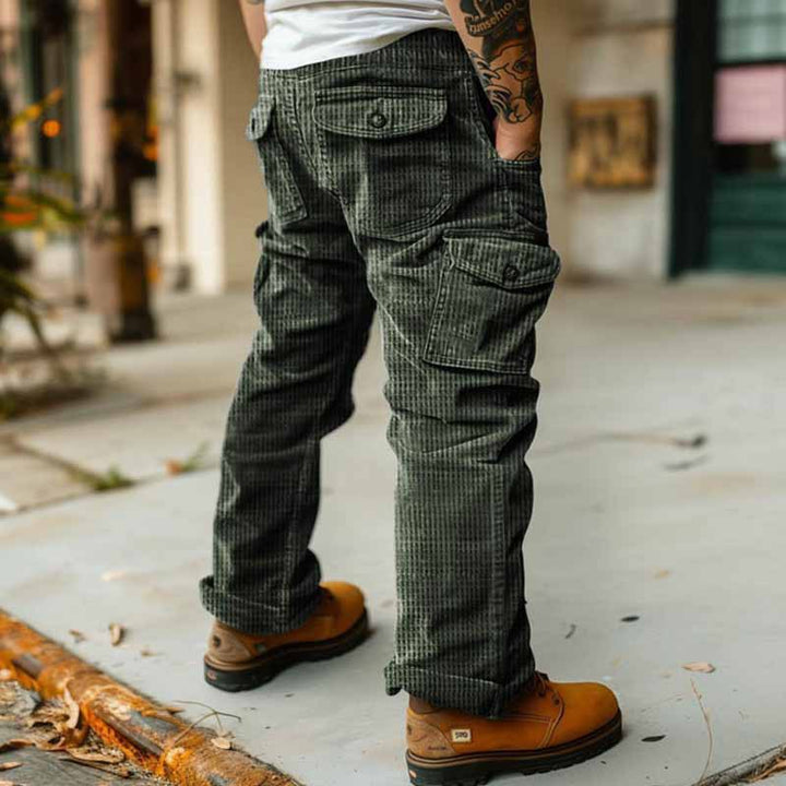 Men's cargo pants with pockets and ribbed texture Lune London