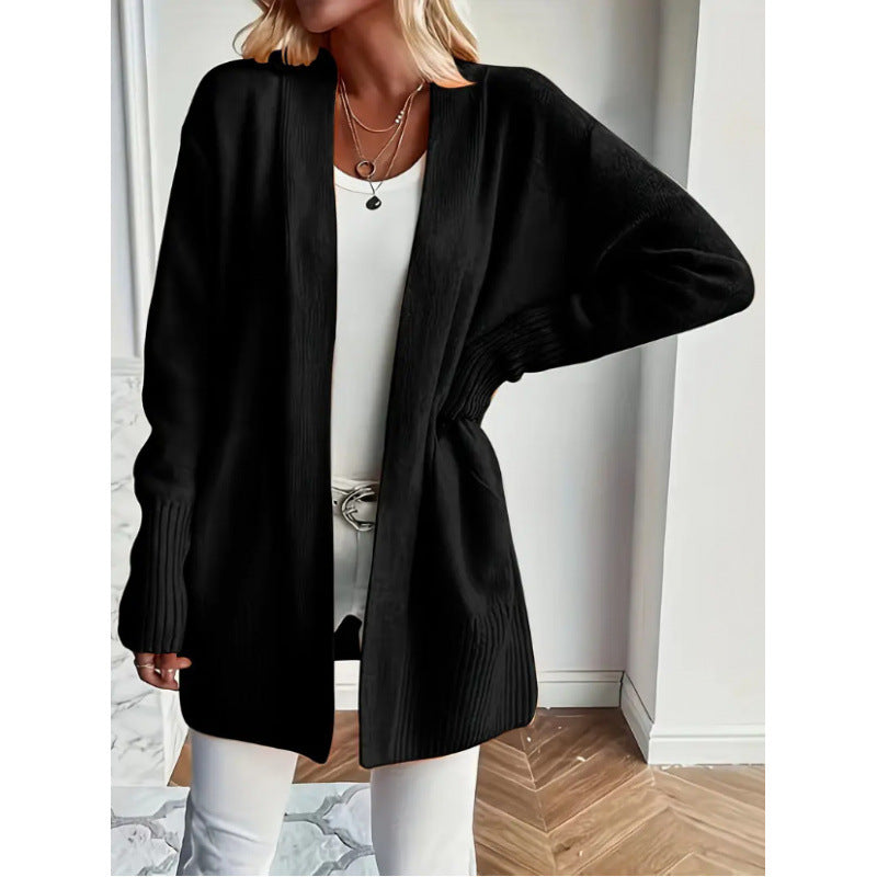 Lune London | Women's Long Knit Cardigan with Practical Pockets and Elegant V-Neck