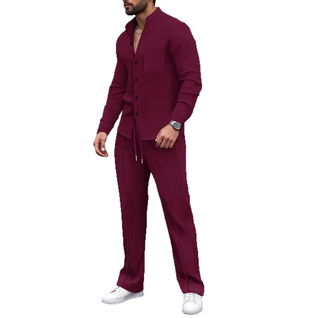 Elegant plaid pants for men with matching shirt Lune London