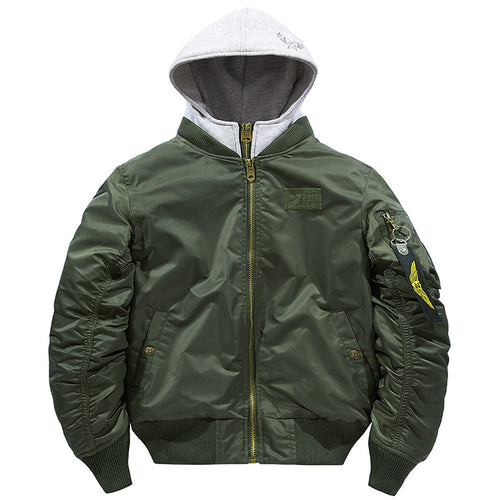 Men's bomber jacket with removable hood and practical pockets Lune London