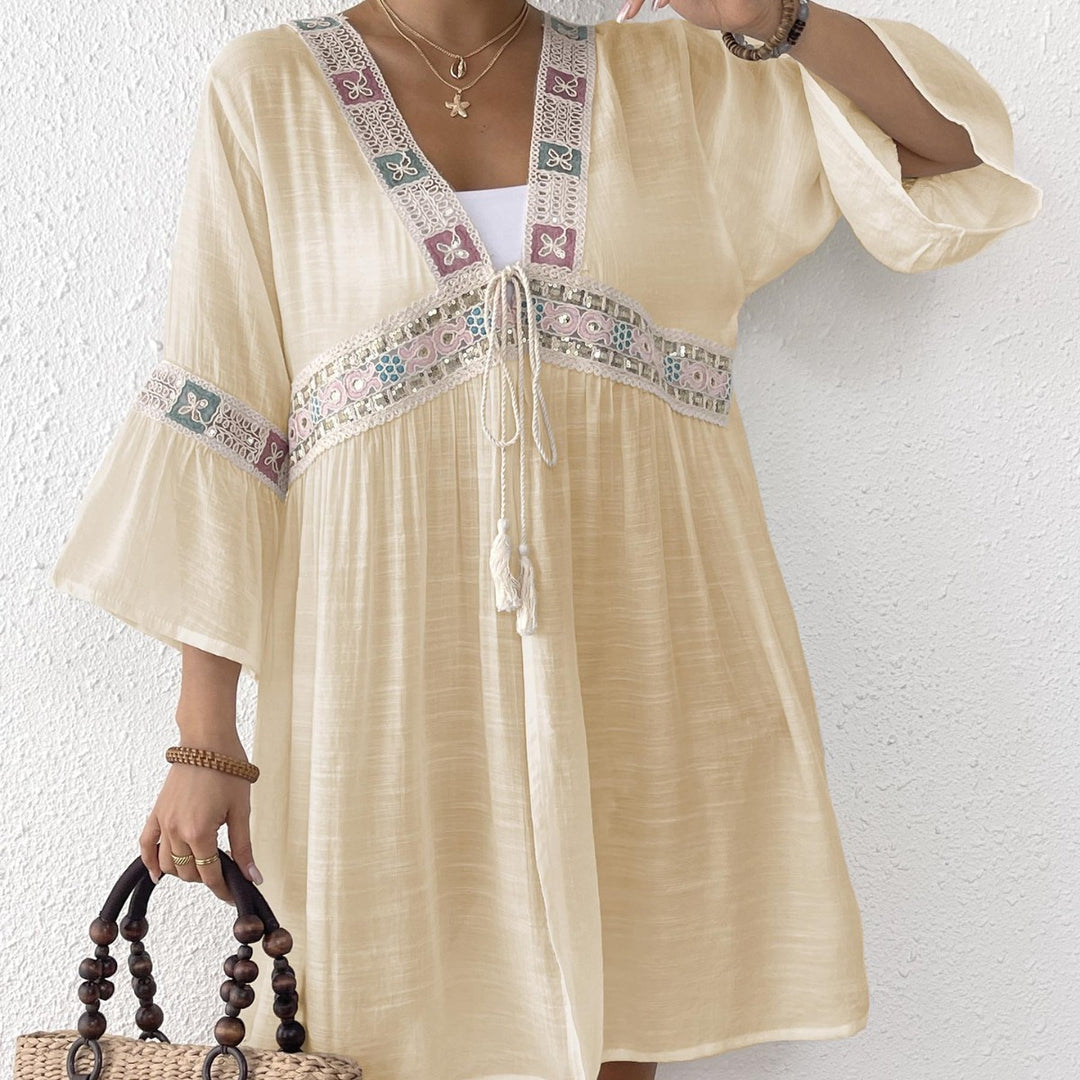 Women Bohemian decorative beach cover-up Lune London
