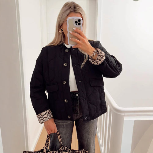 Ladies quilted leisure jacket with practical pockets Lune London