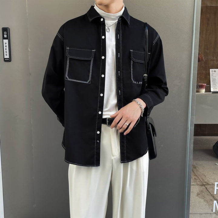 Casual utility shirt for men with practical chest pockets Lune London