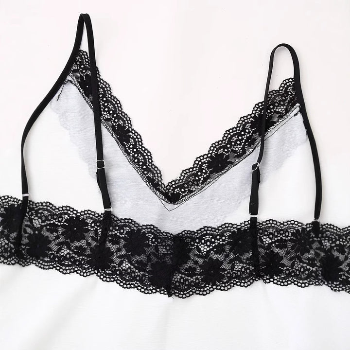 Night gown for women with elegant lace embellishments and a chic gradient of colors Style and Chic