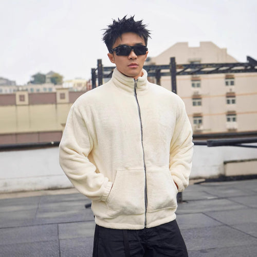 Men's fleece jacket with high collar and soft lining Lune London