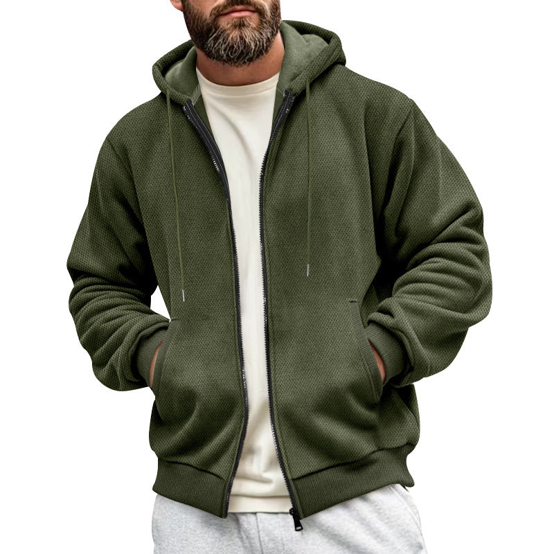 Men's hoodie with structured surface and functional pockets Lune London