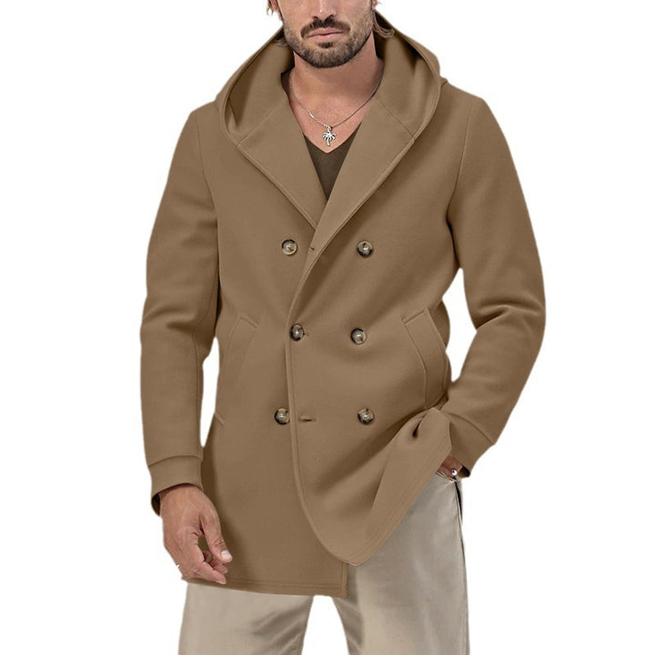Trendy coat for men with hood and double-breasted Lune London