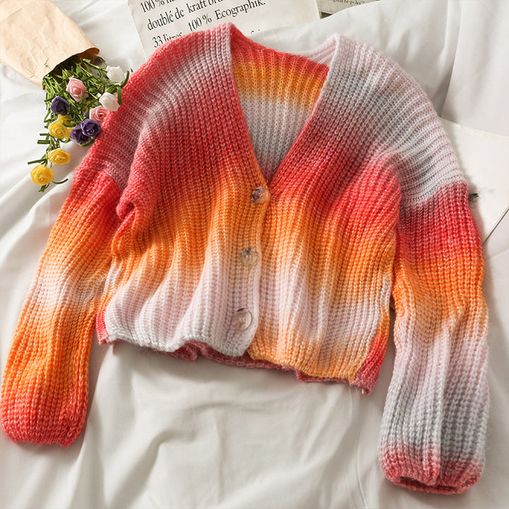 Women V-neck gradient vest chic and style