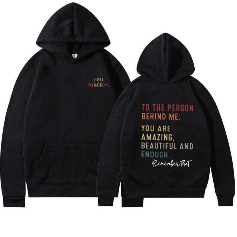 Women's hoodie with motivating lettering Lune London