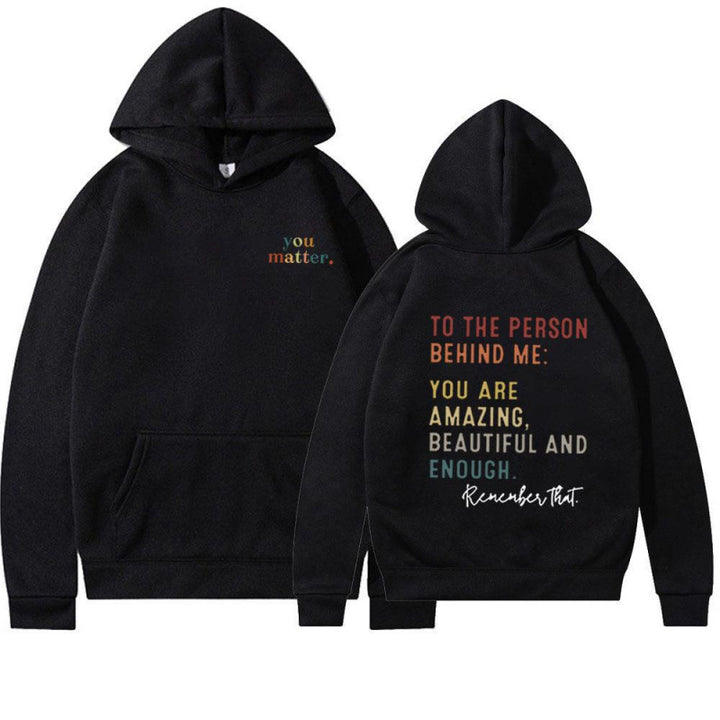 Women's hoodie with motivating lettering Lune London