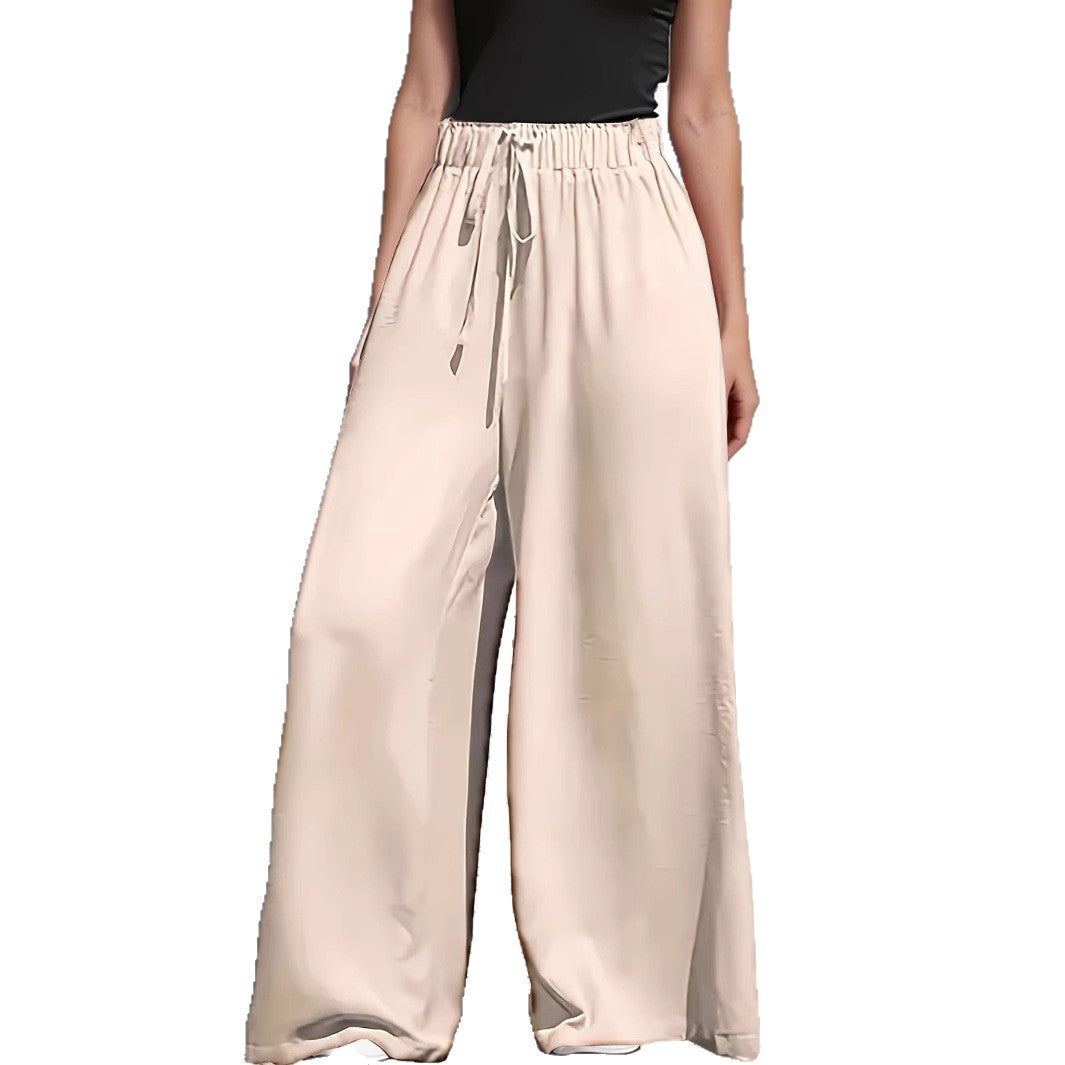 Bright summer pants for women with elastic waist and practical pockets Lune London