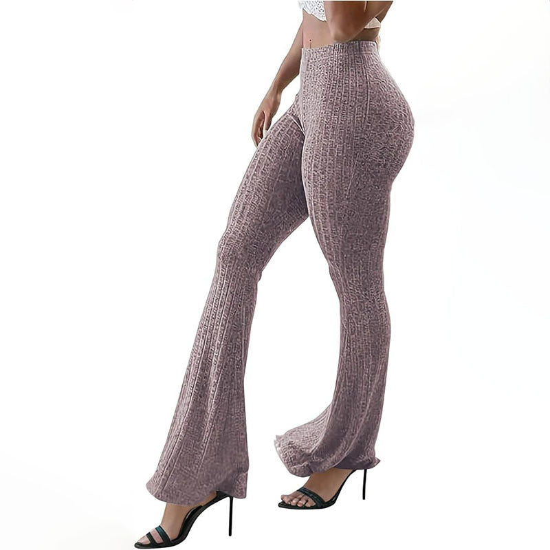 Jeans leggings évasés pour femmes avec une texture gaufrée tendance Lune London