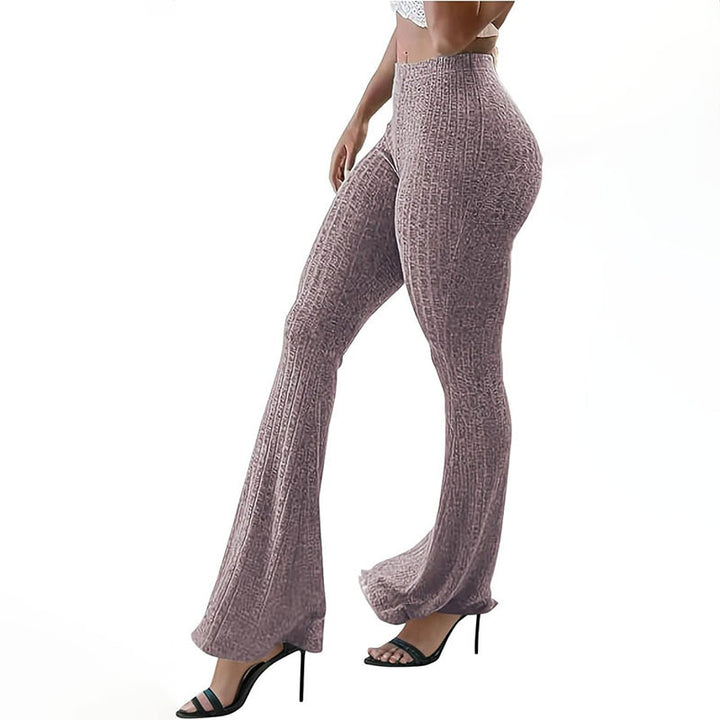 Jeans leggings évasés pour femmes avec une texture gaufrée tendance Lune London