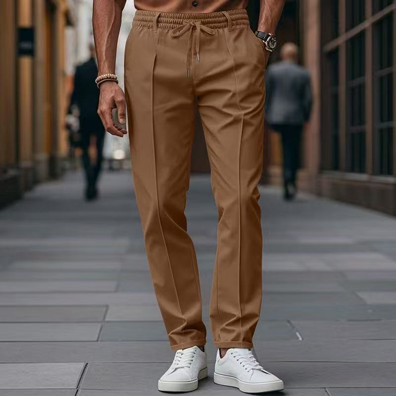 Men's elegant casual pants with elastic waistband and side pockets Lune London