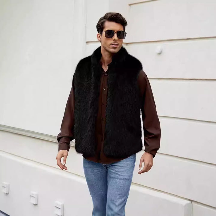 Lune London Men's Fashion Faux Fur Jacket